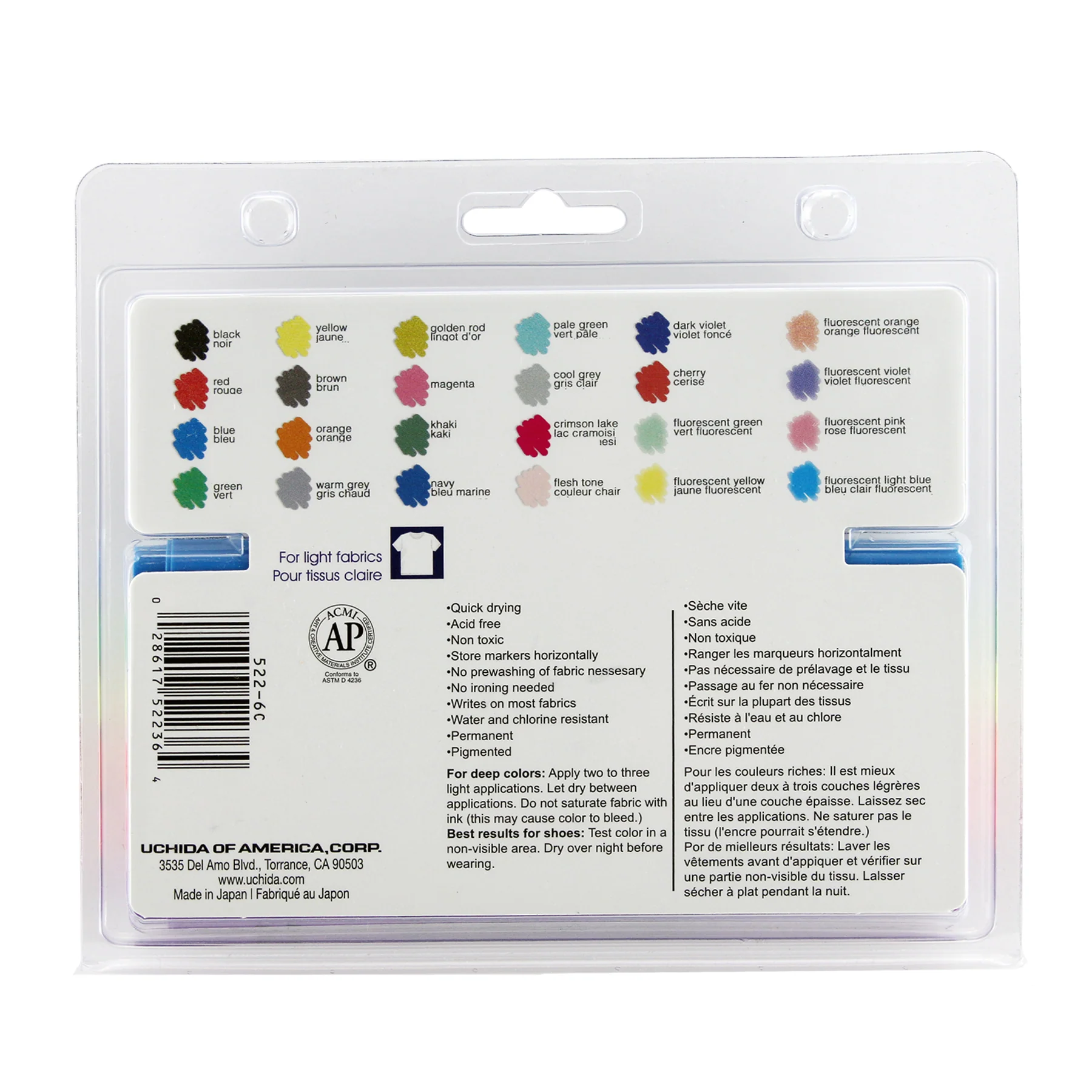 SHOE DECOR FABRIC MARKER FLUORESCENT SET - Image 4